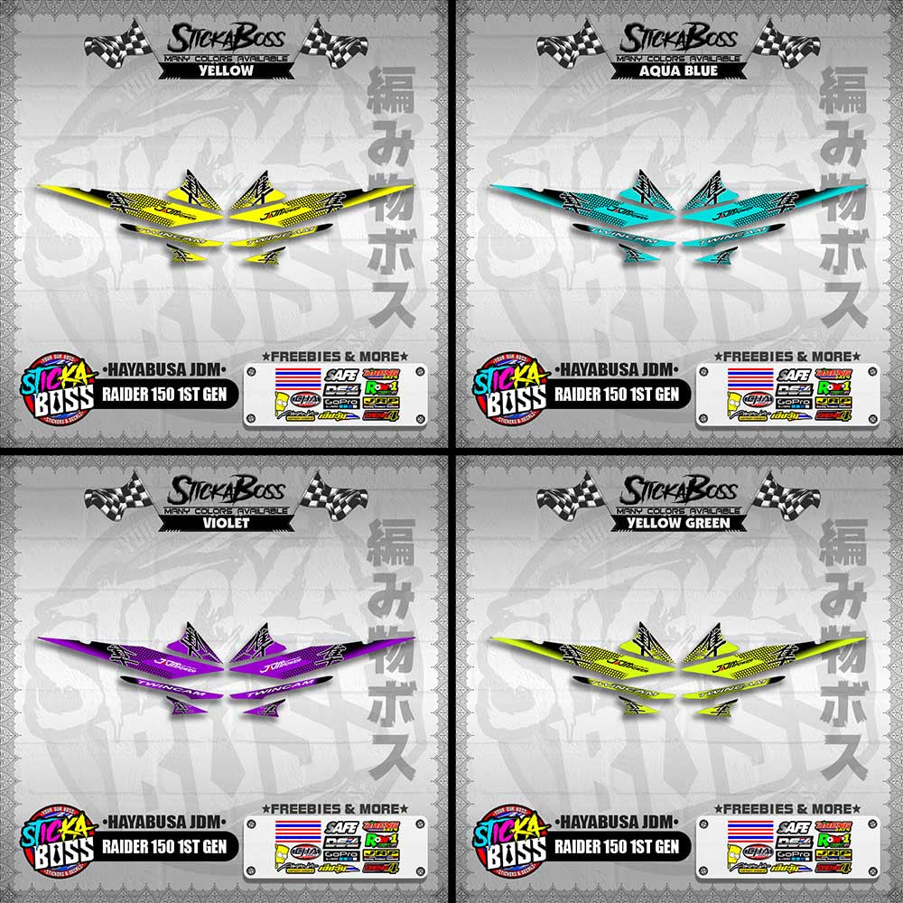 RAIDER 150 1ST GEN DECALS ( HAYABUSA JDM )【WITH FREEBIES】