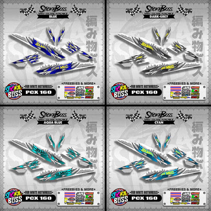 PCX 160 DECALS ( FOR WHITE HOTWHEELS )【WITH FREEBIES】