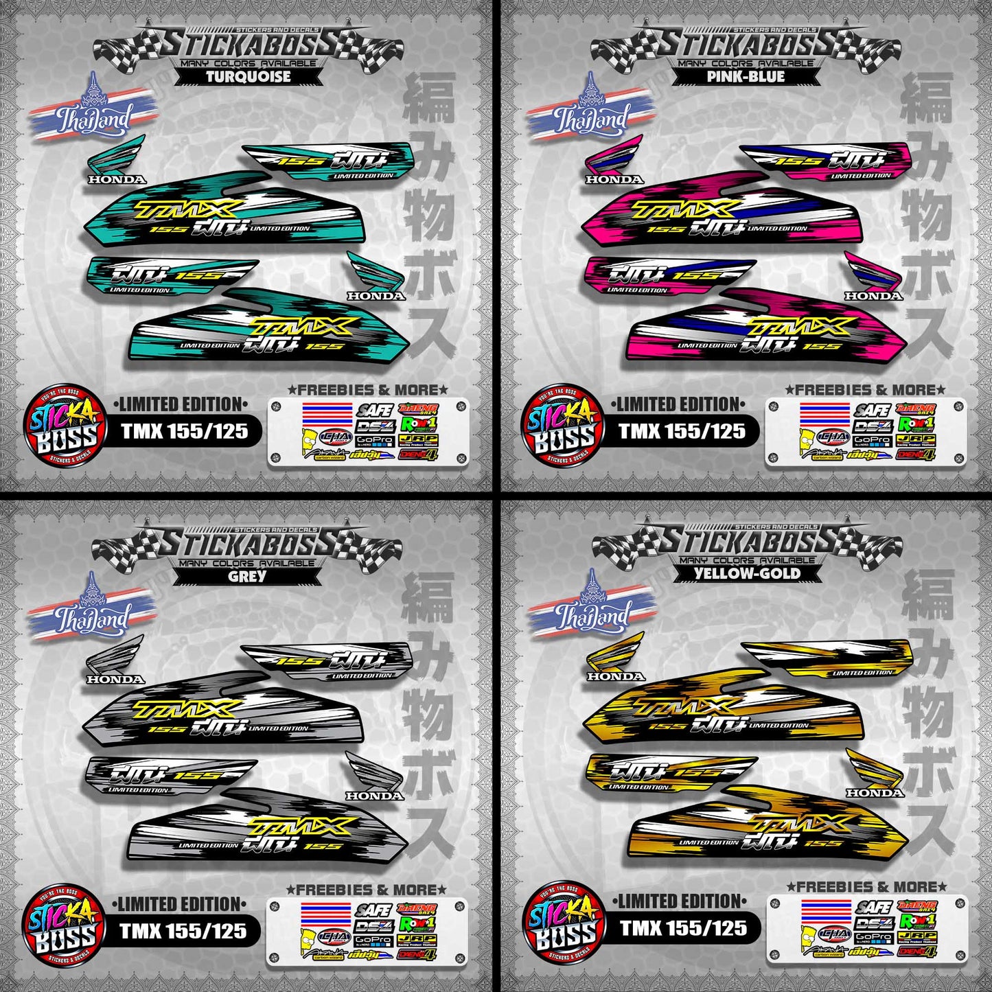 TMX 155 / 125 THAI DECALS ( LIMITED EDITION )【WITH FREEBIES】