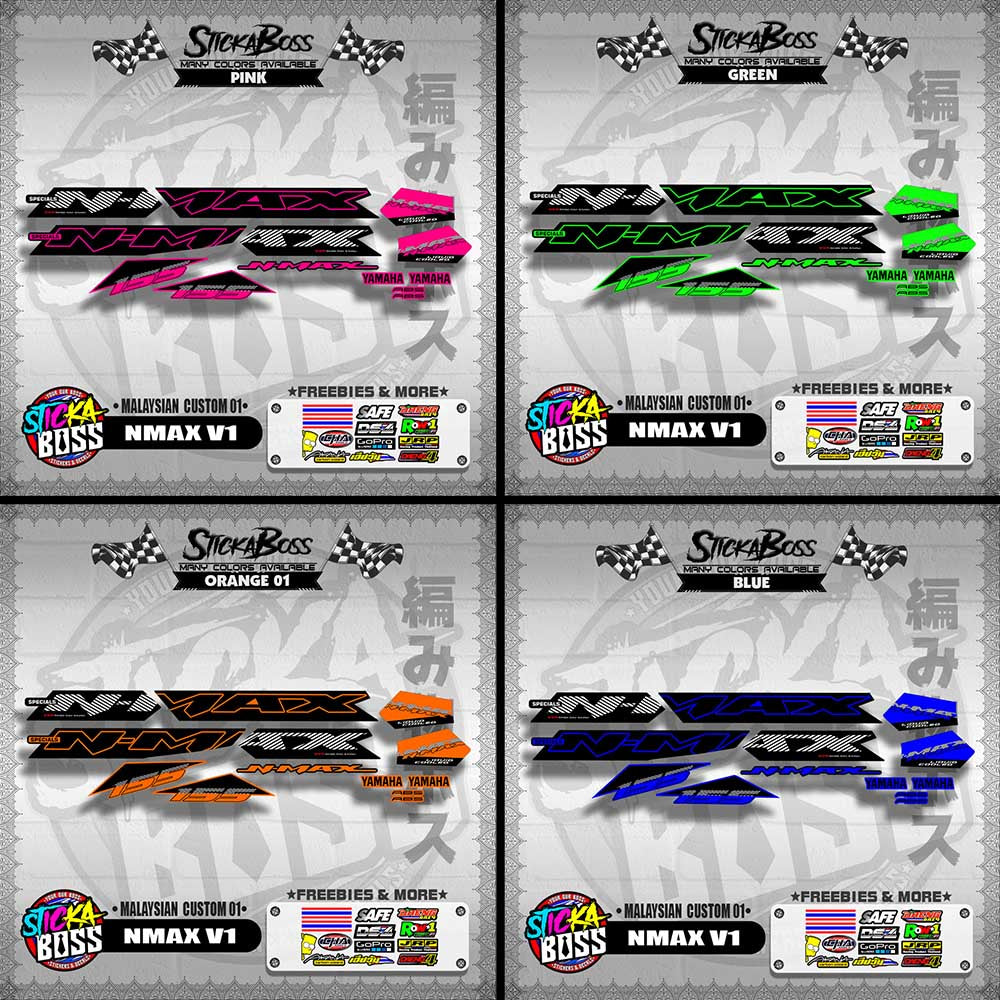 NMAX V1 DECALS ( MALAYSIAN  CUSTOM 01 )【WITH FREEBIES】