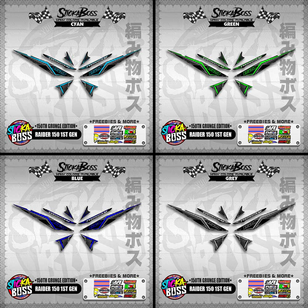 RAIDER 150 1ST GEN DECALS ( 150TH GRUNGE EDITION )【WITH FREEBIES】