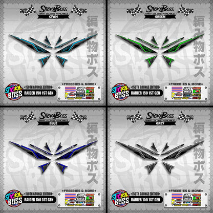 RAIDER 150 1ST GEN DECALS ( 150TH GRUNGE EDITION )【WITH FREEBIES】