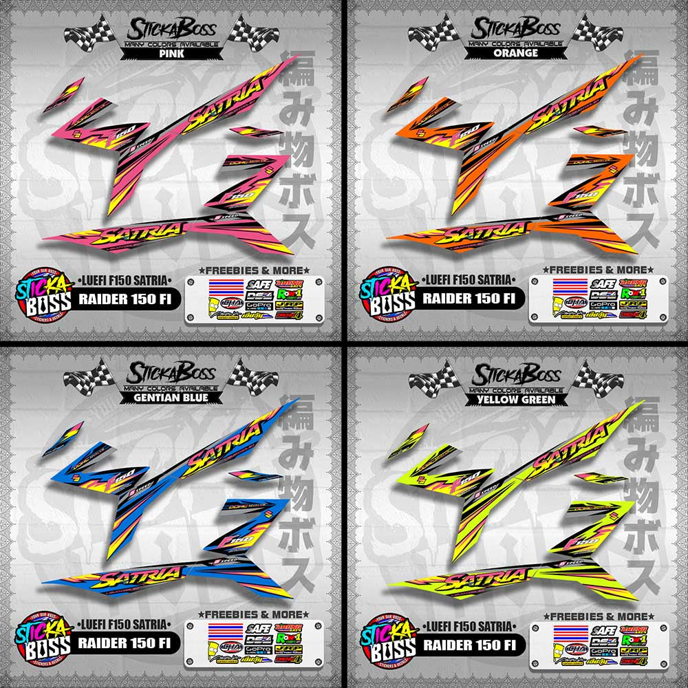 RAIDER 150 FI DECALS ( LUEFI F150 SATRIA )【WITH FREEBIES】