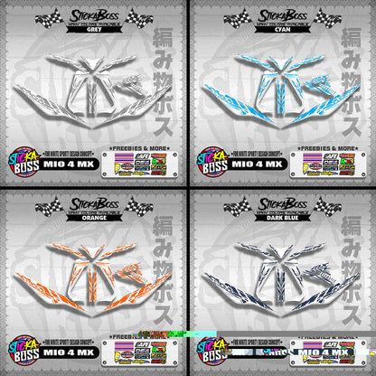 MIO 4 MX DECALS ( FOR WHITE SPORTY DESIGN CONCEPT )【WITH FREEBIES】