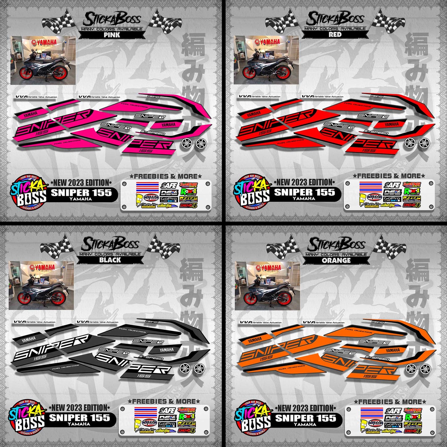 SNIPER 155 DECALS ( NEW 2023 EDITION )【WITH FREEBIES】