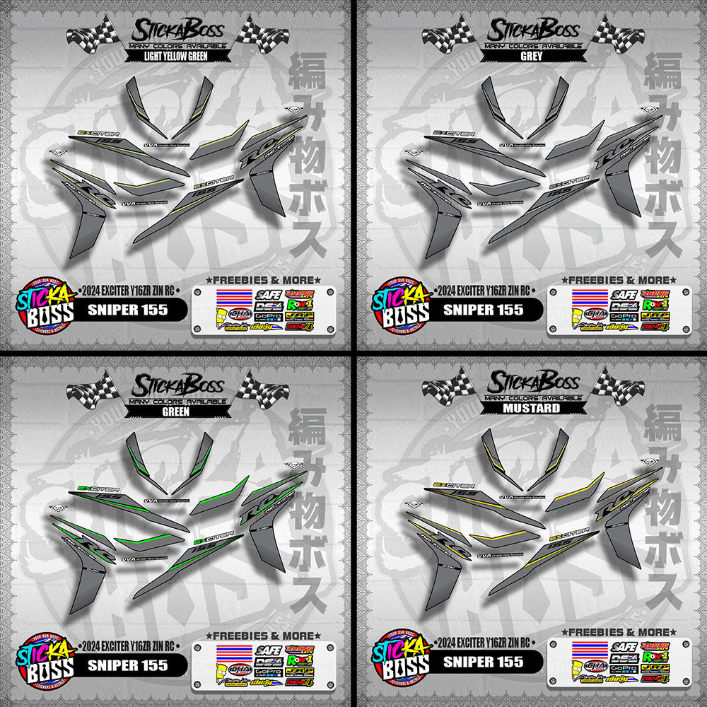 SNIPER 155 DECALS ( 2024 EXCITER Y16ZR ZIN RC )【WITH FREEBIES】