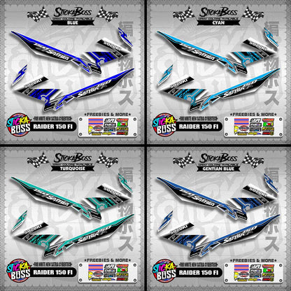 RAIDER 150 FI DECALS ( FOR WHITE NEW SATRIA CYBERTECH )【WITH FREEBIES】