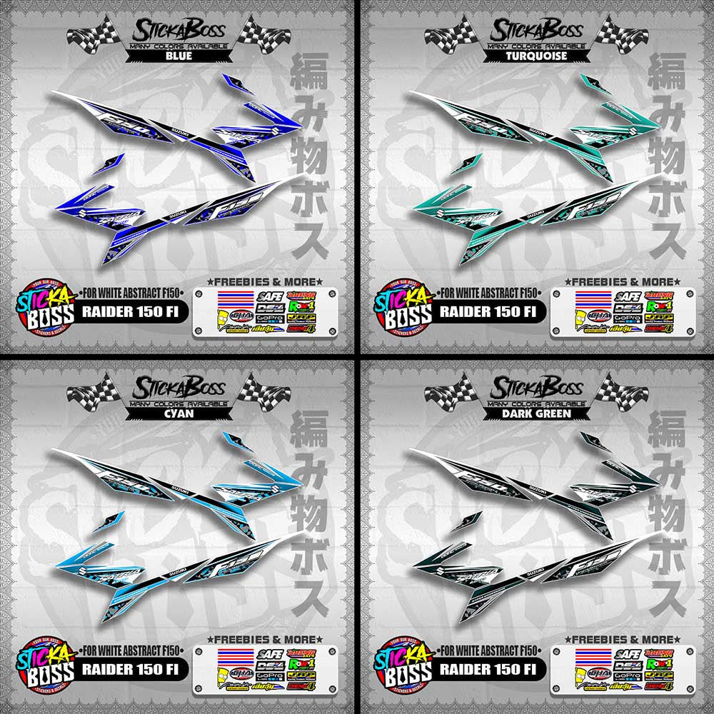 RAIDER 150 FI DECALS ( FOR WHITE ABSTRACT F150 )【WITH FREEBIES】