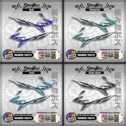 RAIDER 150 FI DECALS ( FOR WHITE ABSTRACT F150 )【WITH FREEBIES】