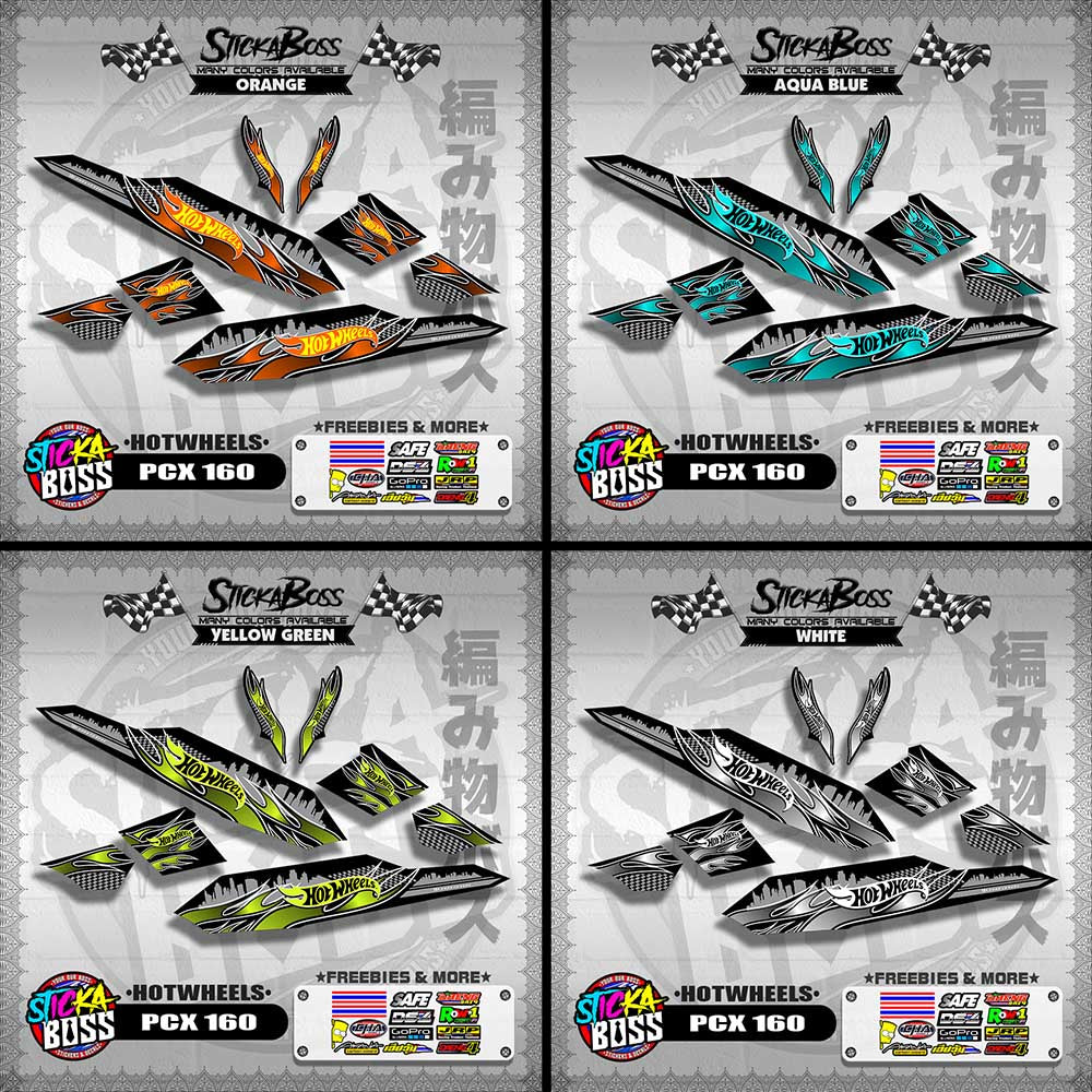 PCX 160 DECALS ( NEW HOTWHEELS )【WITH FREEBIES】