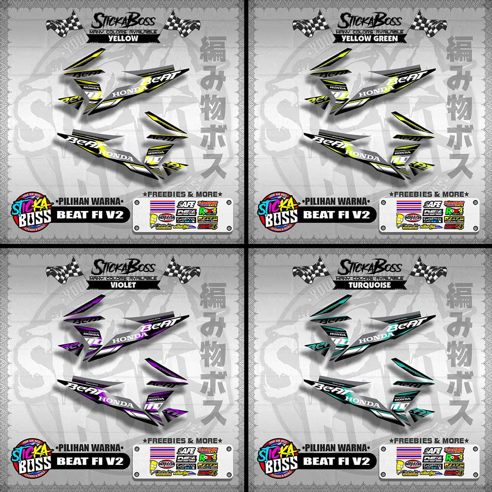 BEAT FI V2 MALAYSIAN DECALS ( PILIHAN WARNA )【WITH FREEBIES】