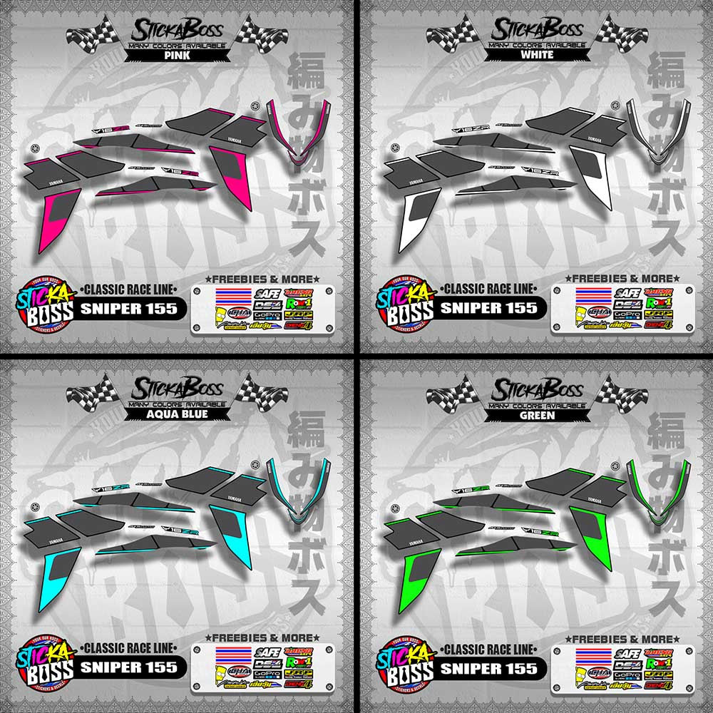 SNIPER 155 DECALS ( CLASSIC RACE LINE )【WITH FREEBIES】