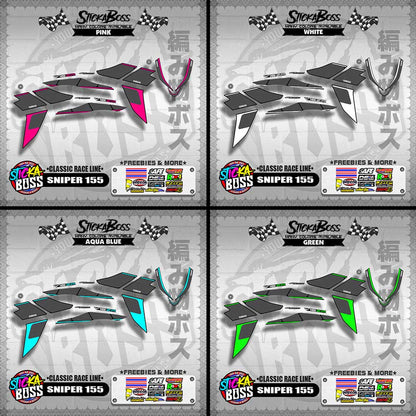 SNIPER 155 DECALS ( CLASSIC RACE LINE )【WITH FREEBIES】