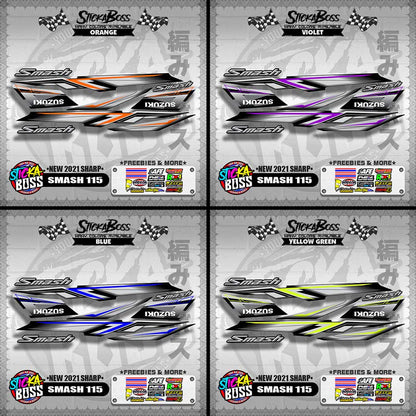 SMASH 115 STOCK DECALS ( NEW 2021 SHARP )【WITH FREEBIES】