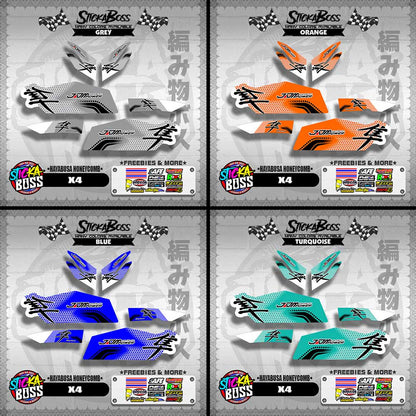 X4 DECALS ( HAYABUSA HONEYCOMB )【WITH FREEBIES】