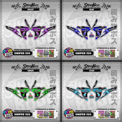 SNIPER 155 DECALS ( PETRONAS BARRACUDA EDITION )【WITH FREEBIES】