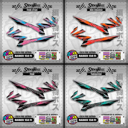 RAIDER 150 FI DECALS ( 2024 FIRE SATRIA )【WITH FREEBIES】