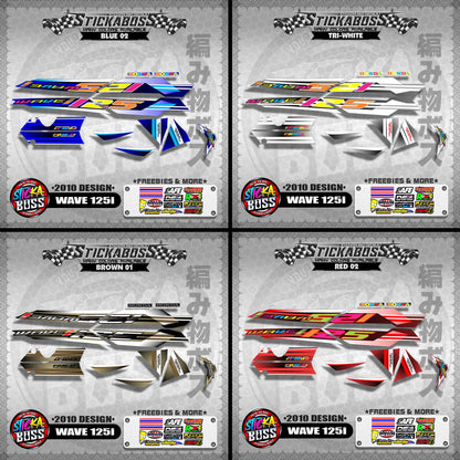 WAVE 125i STOCK DECALS ( 2010 DESIGN )【WITH FREEBIES】