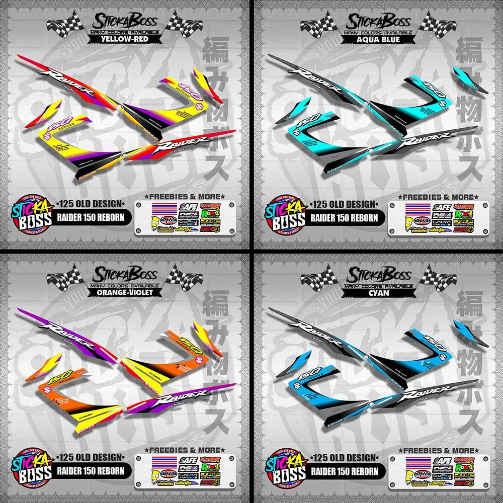 RAIDER 150 REBORN CARB DECALS ( 125 OLD DESIGN )【WITH FREEBIES】