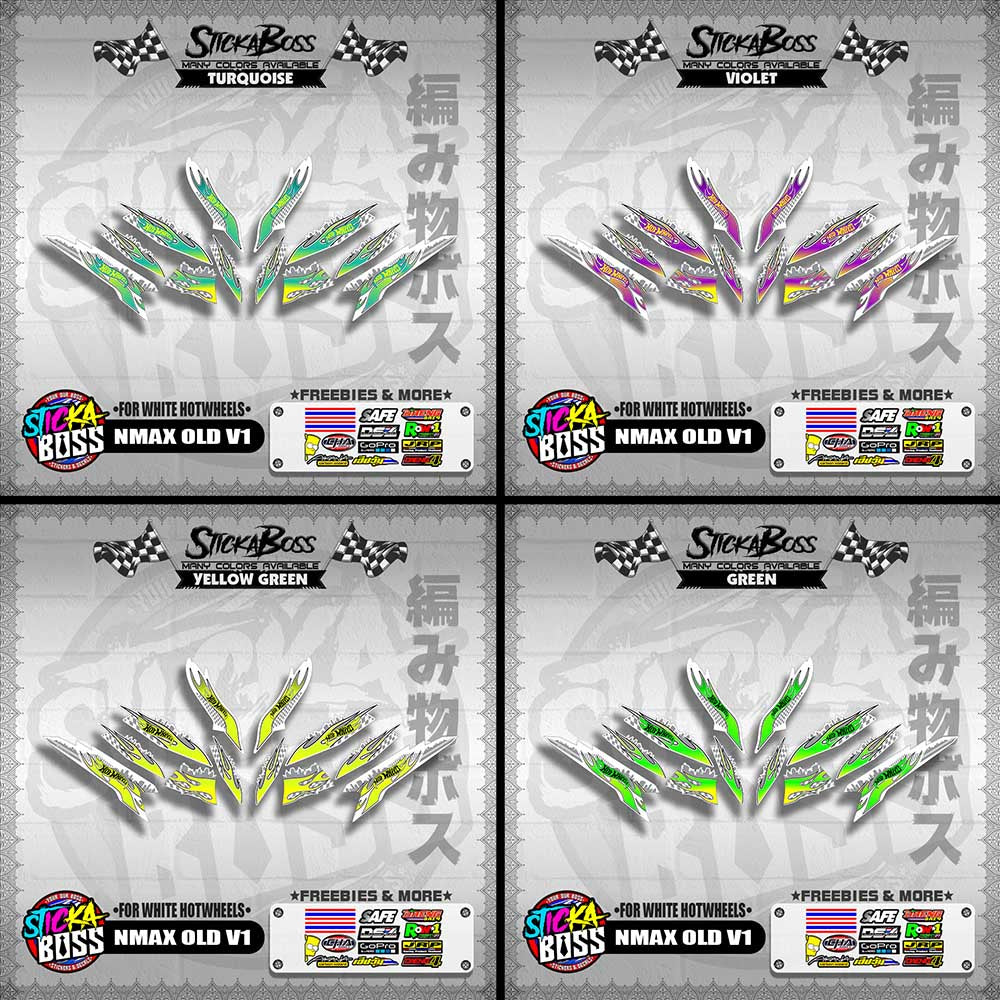 NMAX OLD V1 DECALS ( FOR WHITE HOTWHEELS )【WITH FREEBIES】