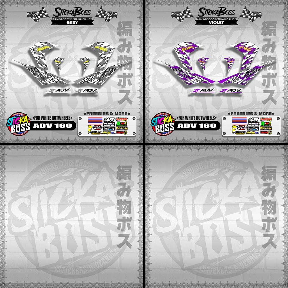 ADV 160 DECALS ( FOR WHITE HOTWHEELS )【WITH FREEBIES】