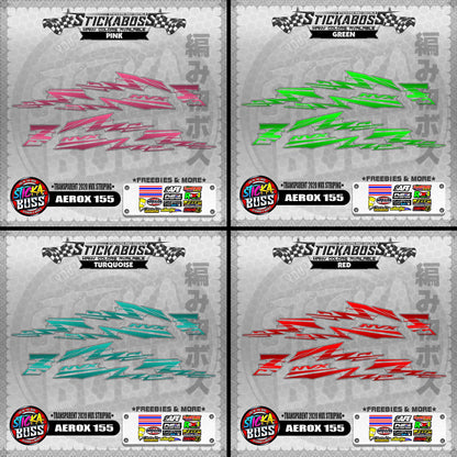 【PREMIUM UV PRINT】TRANSPARENT AEROX 155 DECALS ( 2020 NVX STRIPING )【WITH FREEBIES】