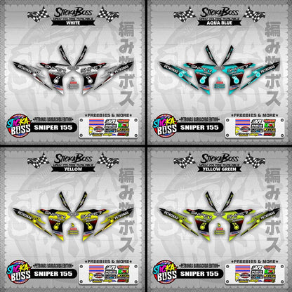 SNIPER 155 DECALS ( PETRONAS BARRACUDA EDITION )【WITH FREEBIES】