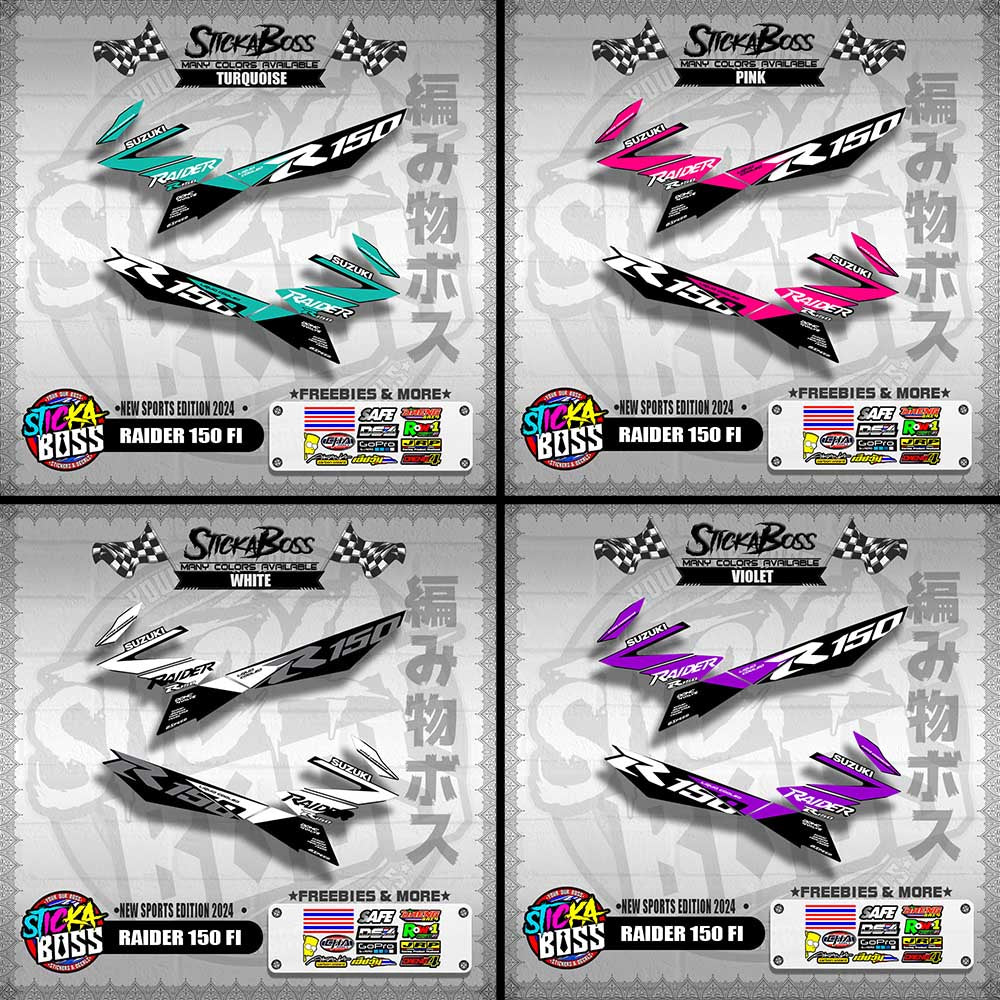 RAIDER 150 FI DECALS ( NEW SPORTS EDITION 2024 )【WITH FREEBIES】