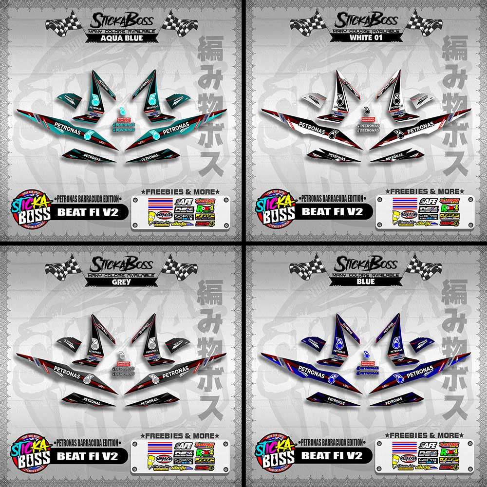 BEAT FI V2 DECALS ( PETRONAS BARRACUDA EDITION )【WITH FREEBIES】