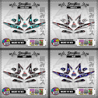 BEAT FI V2 DECALS ( PETRONAS BARRACUDA EDITION )【WITH FREEBIES】