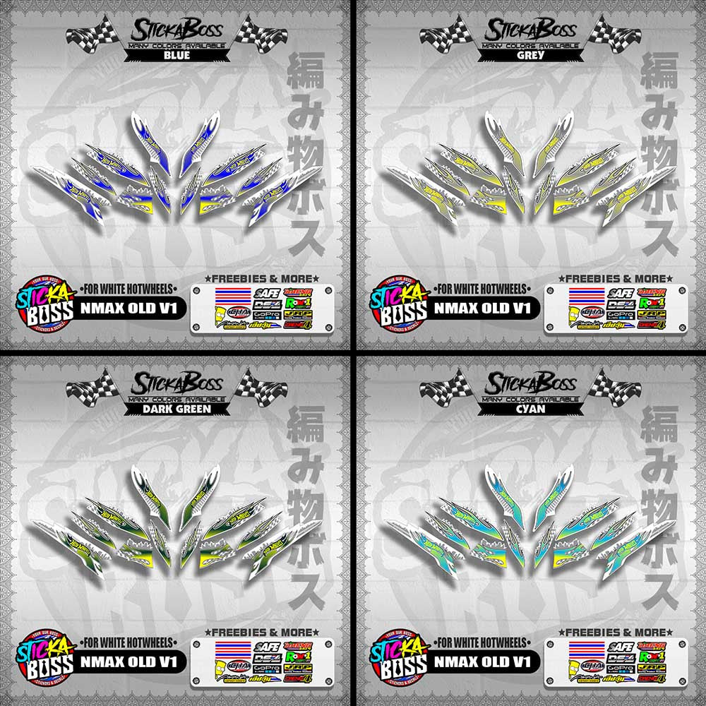 NMAX OLD V1 DECALS ( FOR WHITE HOTWHEELS )【WITH FREEBIES】