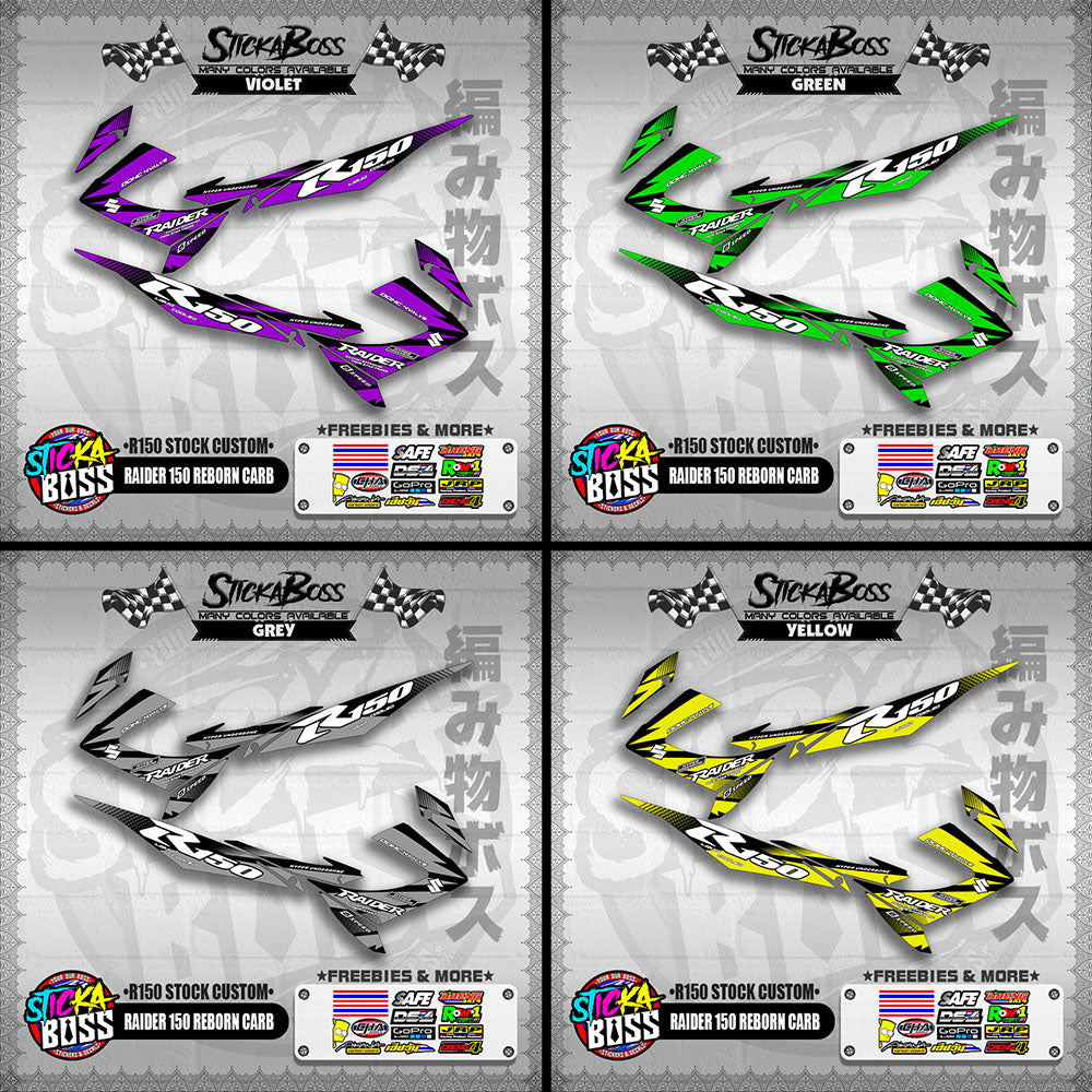 RAIDER 150 REBORN CARB DECALS ( R150 STOCK CUSTOM )【WITH FREEBIES】