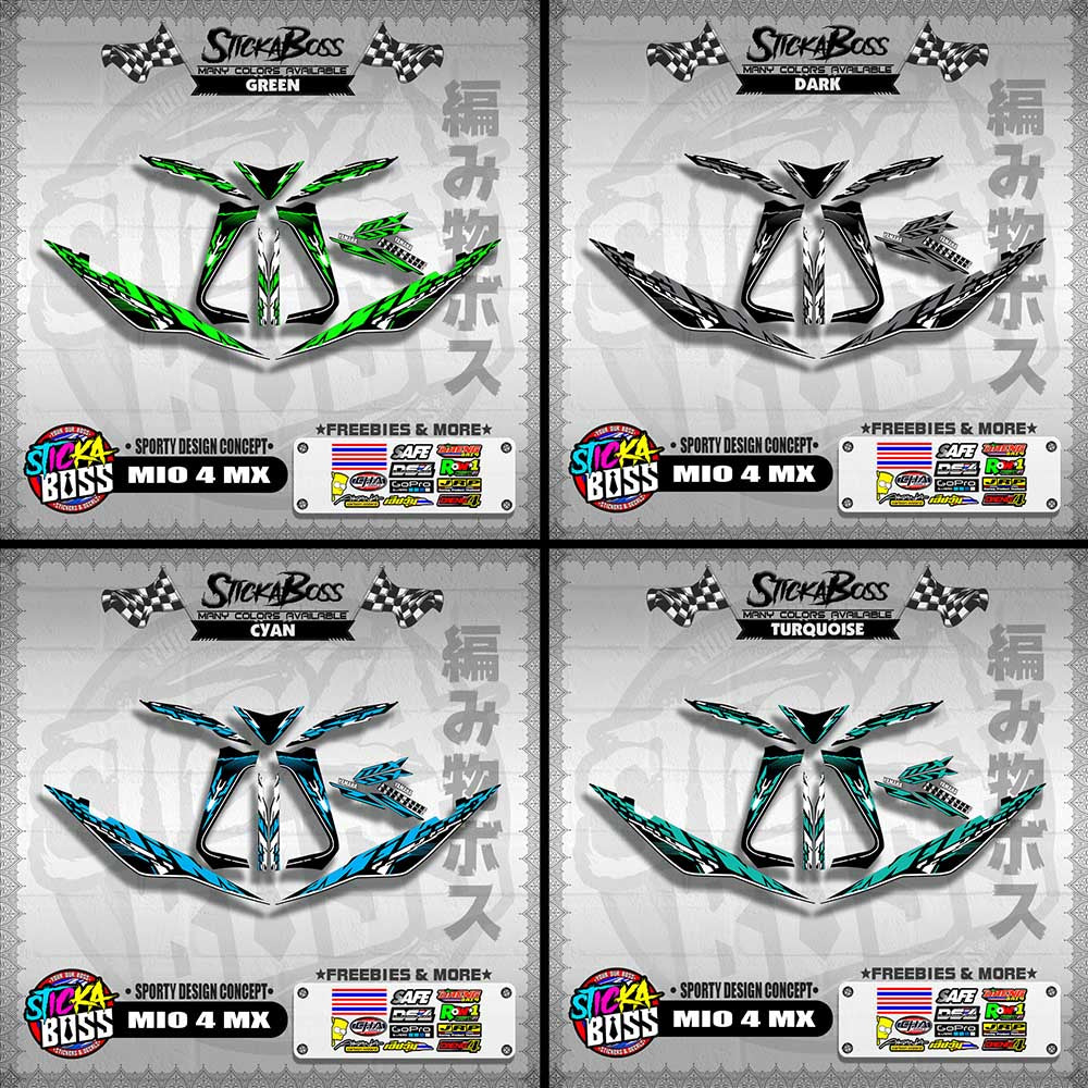 MIO 4 MX DECALS ( SPORTY DESIGN CONCEPT )【WITH FREEBIES】