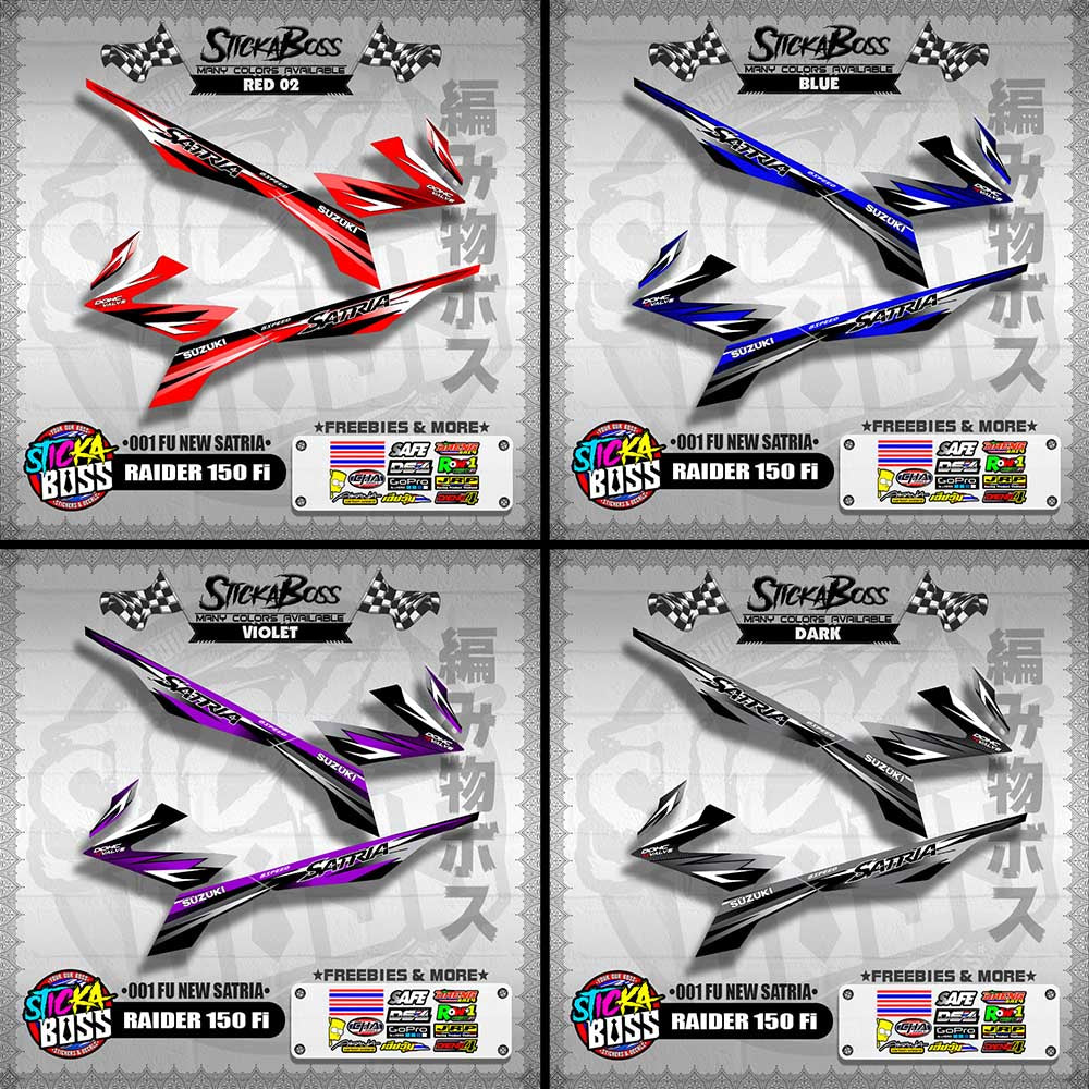 RAIDER 150 Fi DECALS ( 001 FU NEW SATRIA )【WITH FREEBIES】