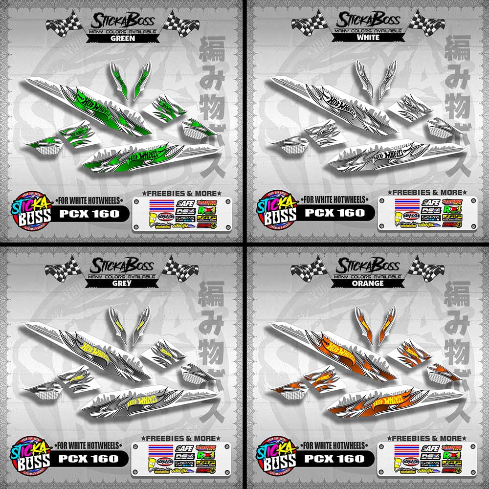 PCX 160 DECALS ( FOR WHITE HOTWHEELS )【WITH FREEBIES】