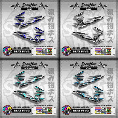 BEAT FI V2 MALAYSIAN DECALS ( PILIHAN WARNA )【WITH FREEBIES】