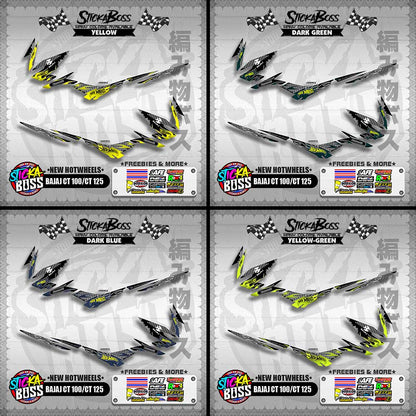 BAJAJ CT 100 / CT 125 DECALS ( NEW HOTWHEELS )【WITH FREEBIES】