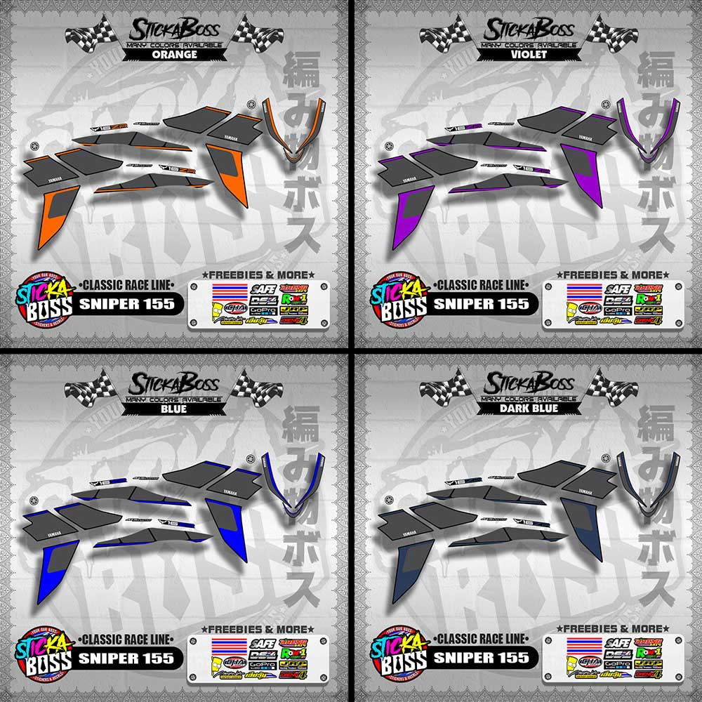 SNIPER 155 DECALS ( CLASSIC RACE LINE )【WITH FREEBIES】