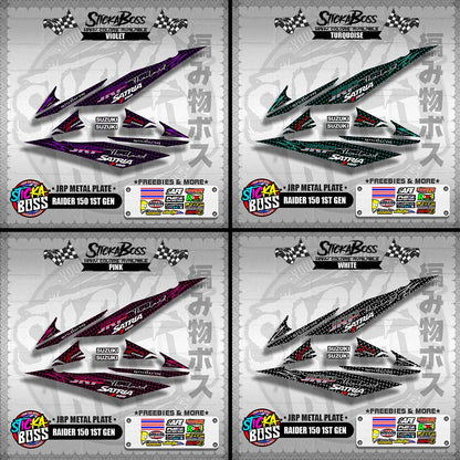 RAIDER 150 1ST GEN DECALS ( JRP METAL PLATE )【WITH FREEBIES】