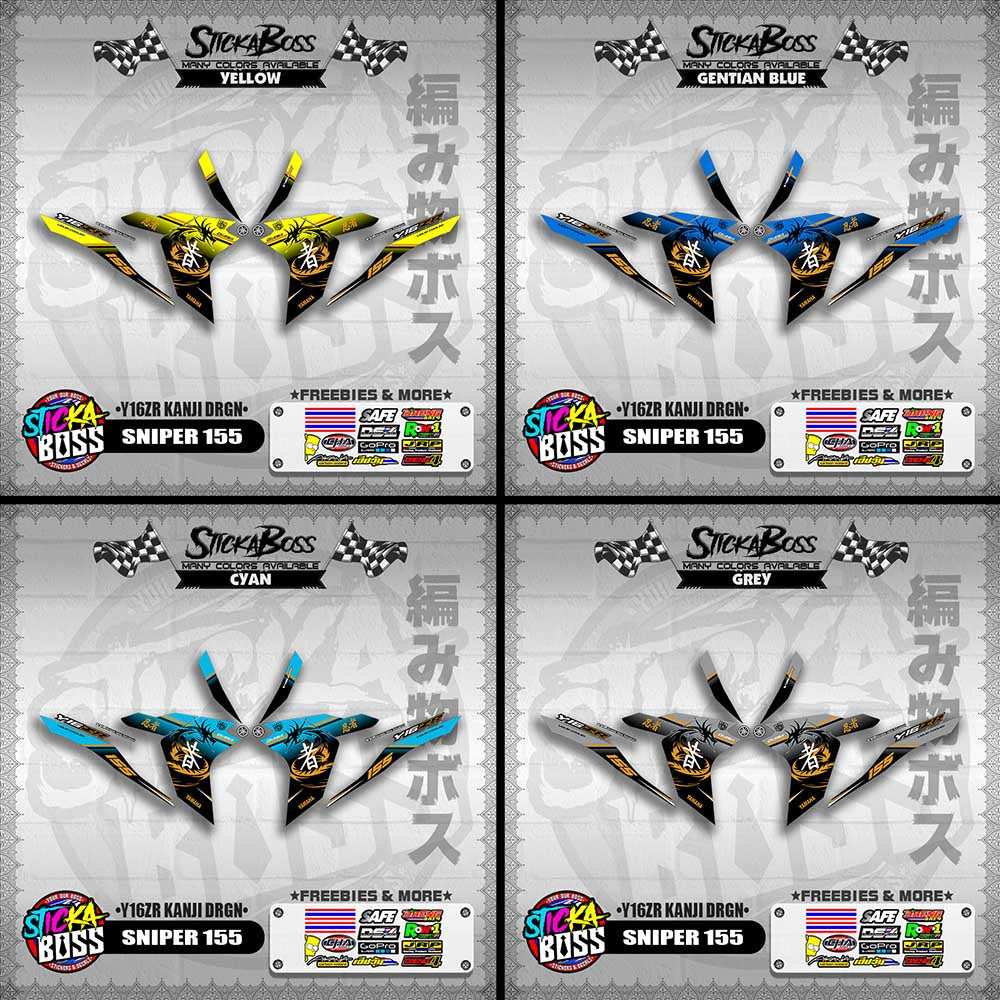 SNIPER 155 DECALS ( Y16ZR KANJI DRGN )【WITH FREEBIES】