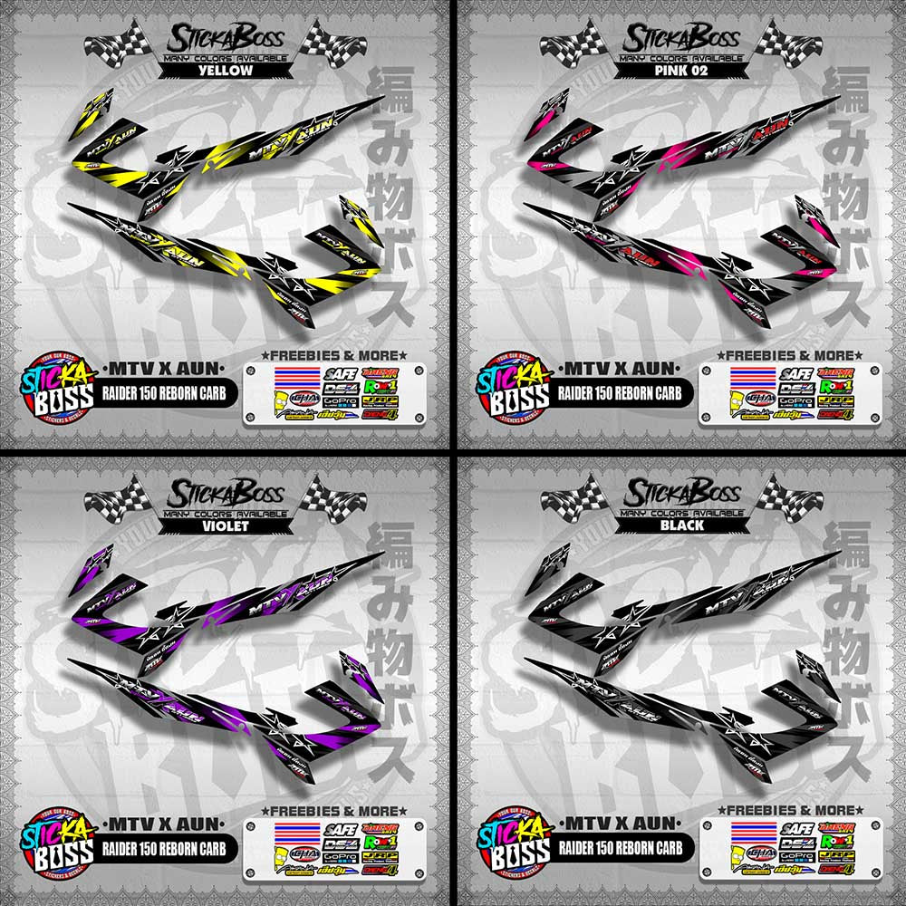 RAIDER 150 REBORN CARB DECALS ( MTV X AUN )【WITH FREEBIES】