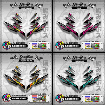 RAIDER 150 FI DECALS ( R150 NEW SPIKES MOTIF )【WITH FREEBIES】