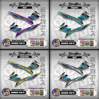 RAIDER 150 FI DECALS ( THUNDER CRACKS SATRIA )【WITH FREEBIES】