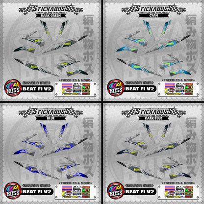 【PREMIUM UV PRINT】TRANSPARENT BEAT FI V2 DECALS ( NEW HOTWHEELS )【WITH FREEBIES】