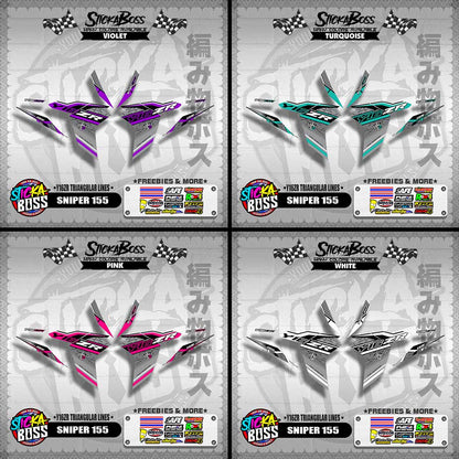 SNIPER 155 DECALS ( Y16ZR TRIANGULAR LINES )【WITH FREEBIES】