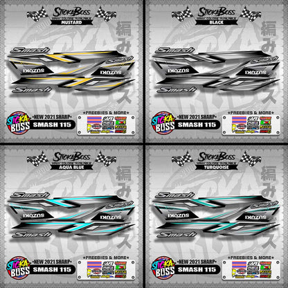 SMASH 115 STOCK DECALS ( NEW 2021 SHARP )【WITH FREEBIES】