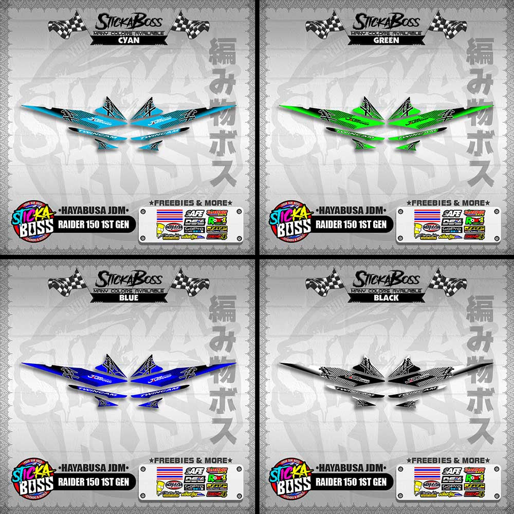 RAIDER 150 1ST GEN DECALS ( HAYABUSA JDM )【WITH FREEBIES】