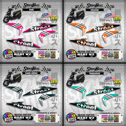 BEAT Fi V2 DECALS ( MALAYSIAN STREET 2019 )【WITH FREEBIES】