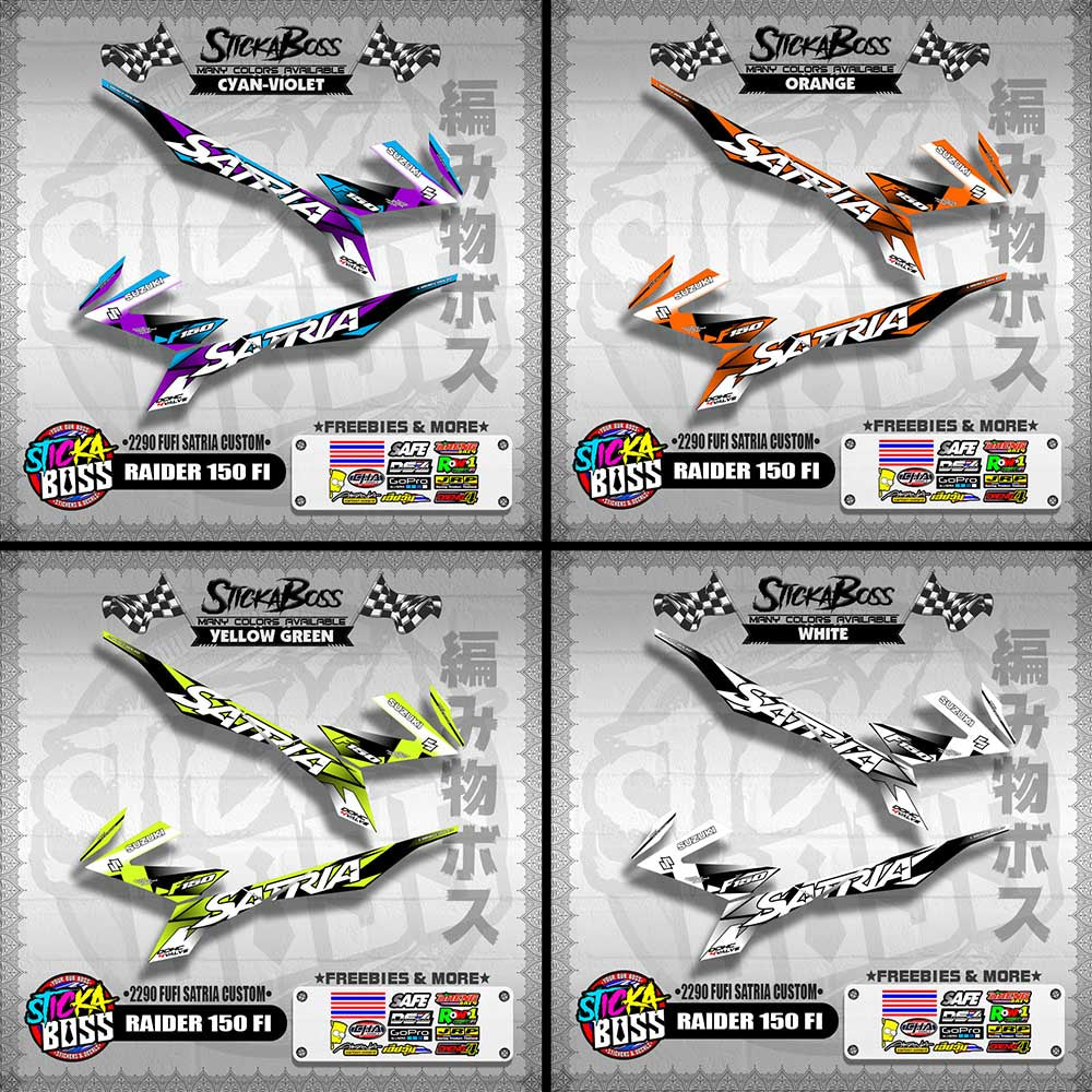 RAIDER 150 FI DECALS ( 2290 FUFI SATRIA CUSTOM )【WITH FREEBIES】