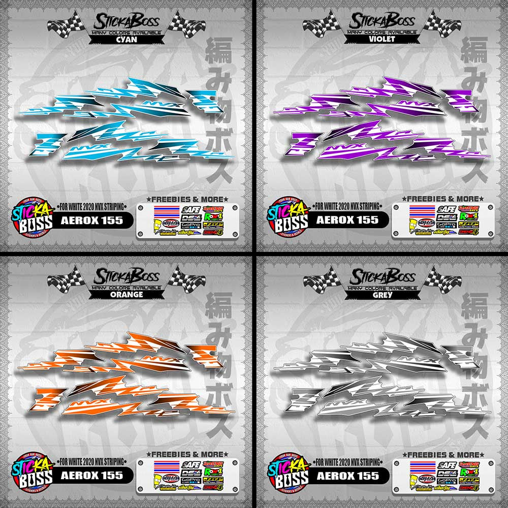 AEROX 155 DECALS ( FOR WHITE 2020 NVX STRIPING )【WITH FREEBIES】